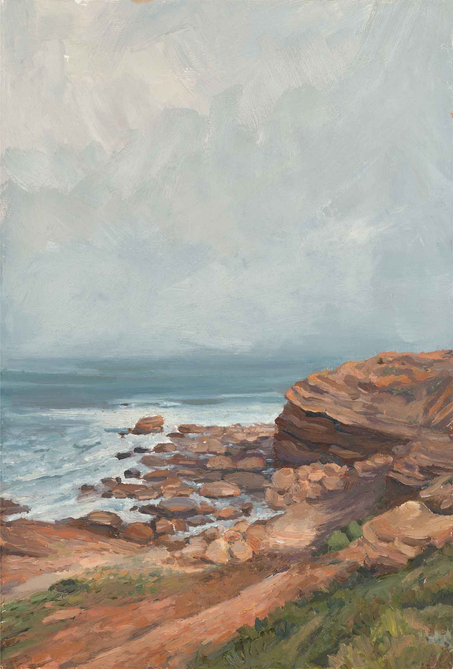 Terracotta Cliff Print